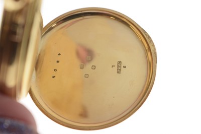 Lot George V 18ct gold cased pocket watch, J.W. Benson, London