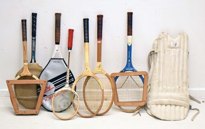Lot 442 - Collection of vintage tennis rackets