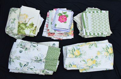 Lot 707 - Three pairs of Laura Ashley curtains, and assorted fabric