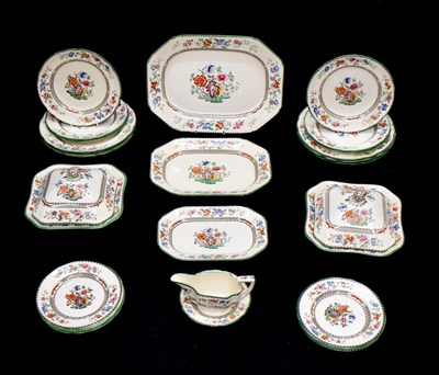 Lot 570 - Spode Chinese Rose pattern dinner wares