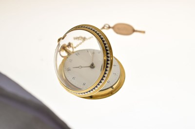Lot Early 19th century yellow metal and enamel open face pocket watch, James Upjohn