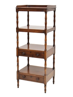 Lot 766 - Early Victorian mahogany four tier what-not