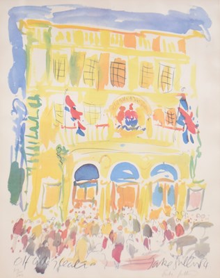 Lot 657 - After Jake Sutton (b. 1947) - Signed limited edition lithograph - 'Off to the Theatre'