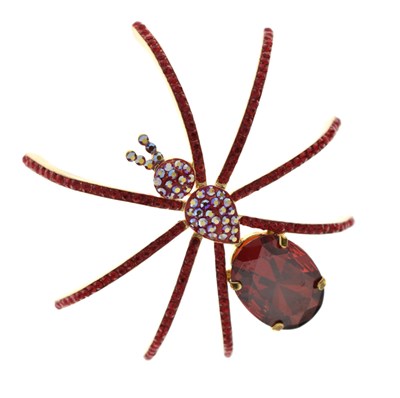Lot 206 - Butler & Wilson large red crystal spider brooch