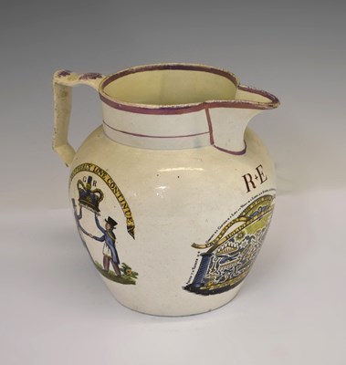 Lot 304 - Masonic Interest - George IV puce lustre jug