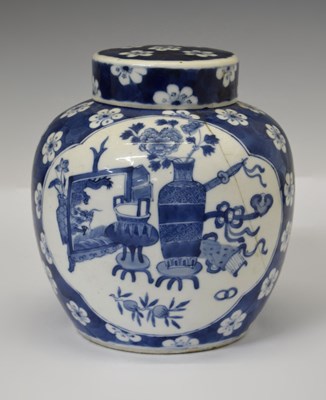 Lot 346 - Chinese blue and white porcelain ginger jar and cover