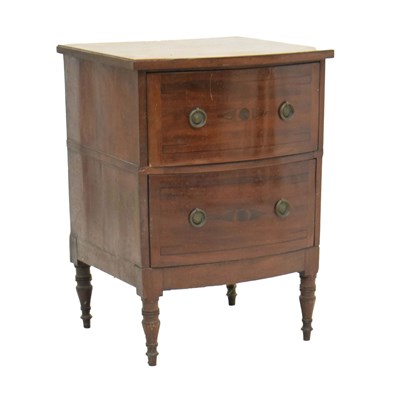 Lot 762 - Early 19th century inlaid mahogany bowfront chest of drawers