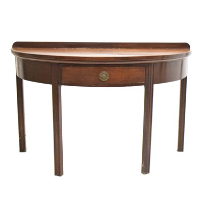 Lot 763 - George III mahogany demi-lune side table
