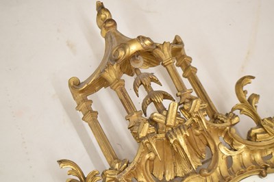Lot 474 - Impressive 19th century Chippendale revival giltwood and gesso wall mirror