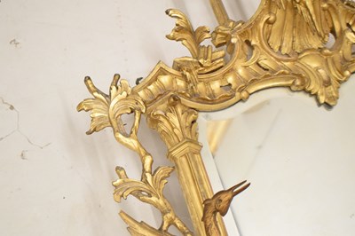 Lot 474 - Impressive 19th century Chippendale revival giltwood and gesso wall mirror