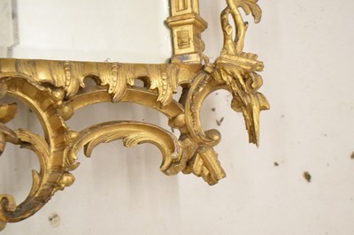 Lot 474 - Impressive 19th century Chippendale revival giltwood and gesso wall mirror