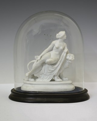 Lot 316 - Victorian bisque figure of 'Ariadne and the Panther'