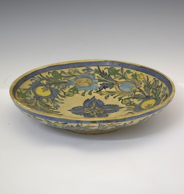 Lot 360 - Large Middle Eastern faience pottery shallow bowl or dish