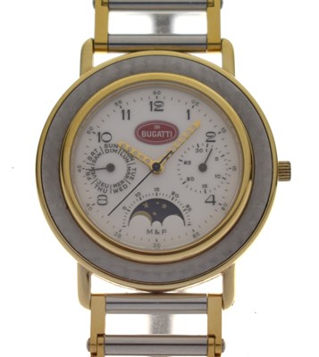 Lot 124 - Bugatti - Two-tone stainless steel bracelet watch