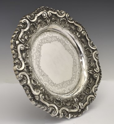 Lot 153 - Early 20th century Portuguese white metal salver