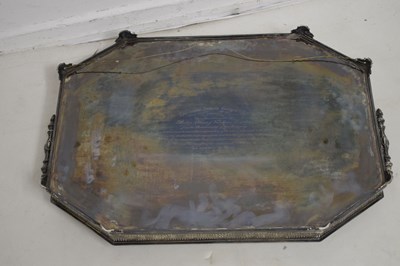 Lot 149 - Late Victorian silver gallery tray