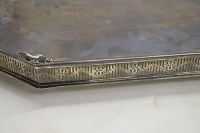 Lot 149 - Late Victorian silver gallery tray