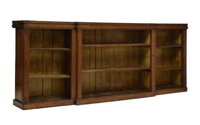 Lot 494 - Early 19th century oak open bookcase