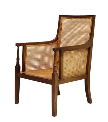 Lot 484 - 19th century mahogany bergere armchair