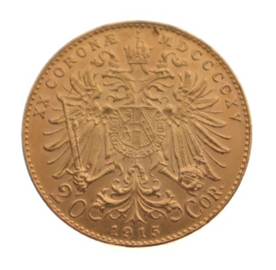 Lot 210 - Austrian Empire - Franz Joseph I gold 20 Corona coin, 1915