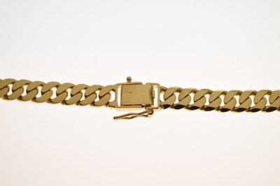Lot 76 - Yellow metal flat curb link necklace