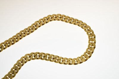 Lot 76 - Yellow metal flat curb link necklace