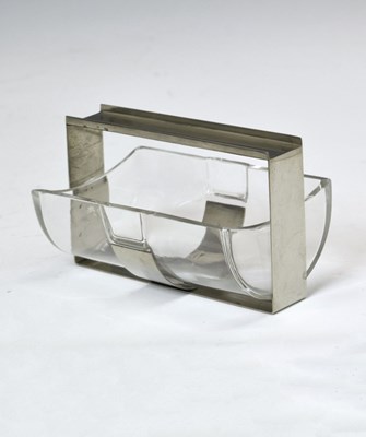 Lot 440 - Bohumil Juznic (1895-1963) for Sandirk Dolné Hámbre, 1920s glass bowl of polished steel stand