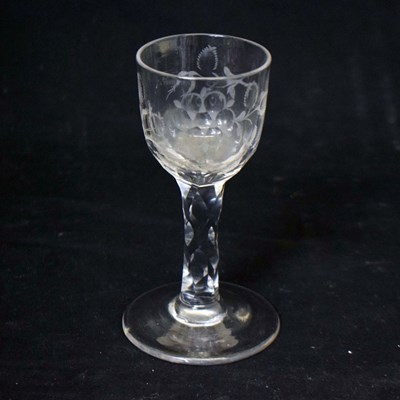 Lot 278 - Jacobite sympathy wine glass