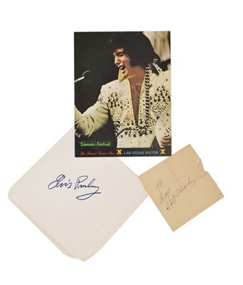 Lot 272 - Autographs - Elvis Presley Memorabilia