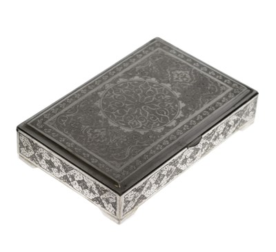 Lot 177 - Persian (possibly Isfahan) Pahlavi period white metal box