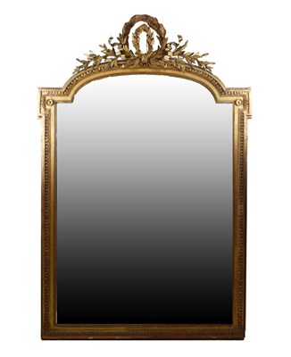 Lot Giltwood console or overmantel mirror, circa 1900