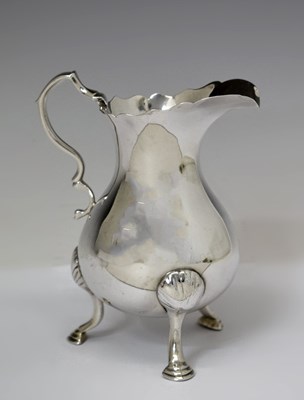 Lot Late Victorian silver cream jug in mid 18th century taste