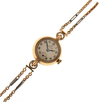 Lot Rolex - Lady's 1950s 'Precision' 9ct gold bracelet watch