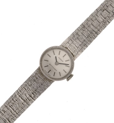 Lot Tissot - Lady's Stylist 9ct white gold bracelet watch, ref. 76055