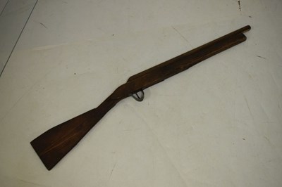 Lot 380 - Circa WWII primitive wooden drill rifle