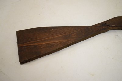 Lot 380 - Circa WWII primitive wooden drill rifle
