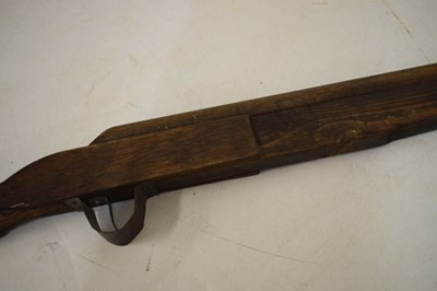 Lot 380 - Circa WWII primitive wooden drill rifle