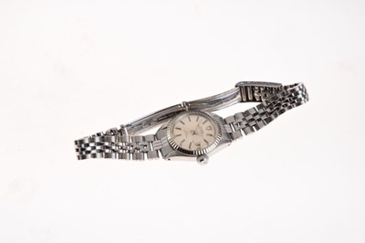 Lot 64 - Tudor - Lady's Princess Oysterdate stainless steel automatic bracelet watch