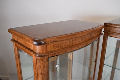 Lot 519 - Pair of Frank Hudson for John Lewis 'Hemingway' display cabinets of bowfront form