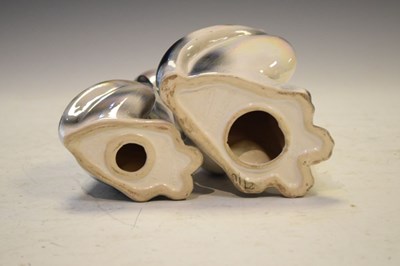 Lot 348 - Two Dutch ceramic cats