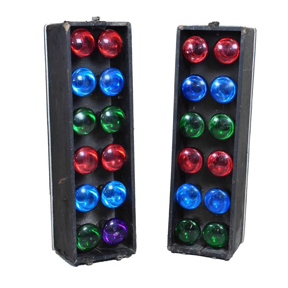 Lot 740 - Pair of 1970s/1980s twelve bank disco light box