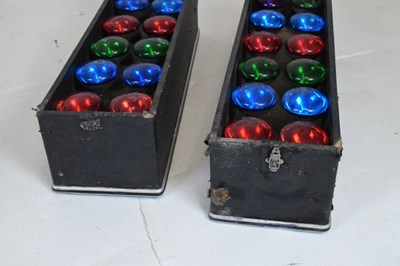 Lot 740 - Pair of 1970s/1980s twelve bank disco light box