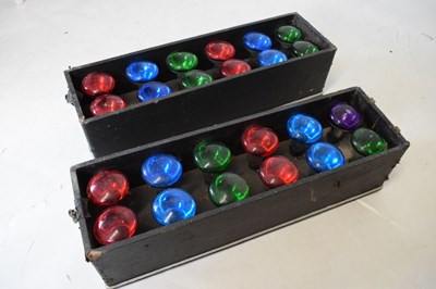 Lot 740 - Pair of 1970s/1980s twelve bank disco light box